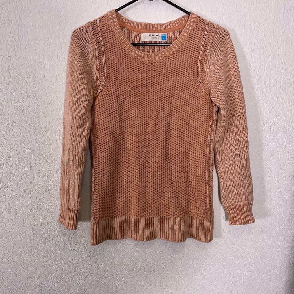 Sparrow | Anthropologie Orange‎ Knit Crewneck Pullover Sweater Size Small